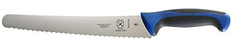 Mercer Culinary Millennia Colors Bread Knife, 10-Inch Wavy Edge Wide, Blue