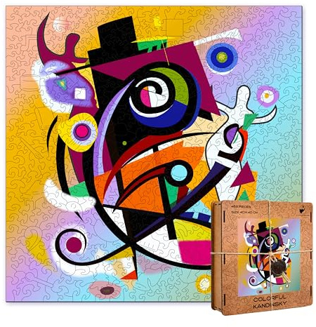 Puzzle Bois Matisse La Chambre Rouge 450 Pièces Découpé au Laser 40 x 40 cm (Kandinsky)