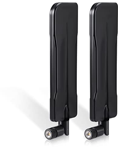 Bingfu 4G LTE Antena 8dBi SMA Macho Antena Celular (Paquete de 2) Compatible con 4G LTE Wireless CPE Router Hotspot Cellular Gateway Industrial IoT Router Trail Camera de Juegos Cámara de Seguridad