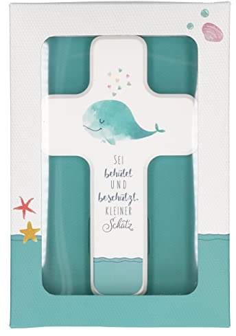 Sei behütet und beschützt, kleiner Schatz: Holzkreuz