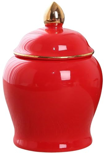 PRETYZOOM Tarro De CeráMica Con Tapa Sellada Para Almacenamiento De Té Rojo Recipiente De Cocina Compacto Para Guardar Hojas De Té AzúCar Y Alimentos Secos DiseñO Elegante Y PráCtico De 3.54