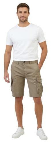 NAVY SAIL Bermuda Homme Coton - Bermuda Homme Cargo - Short Coton - Pantalon Court, 25384 Boue, 48