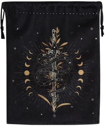 Borsa per tarocchi – Sacchetti in velluto per gioielli con coulisse, organizer portatile per dadi per orologi di preziosi, per divinazione e oggetti spirituali, Fhr135, Refer to