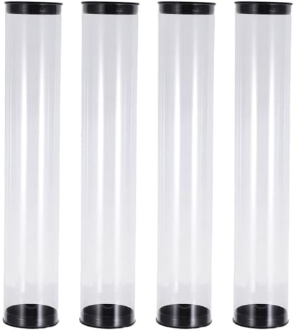 SUPVOX Tube de Collecte de balles de Golf (4 pièces), boîte de présentation Transparente pour Exposer Votre Collection, Contenant de Rangement Portable pouvant contenir jusqu'à 6 balles de
