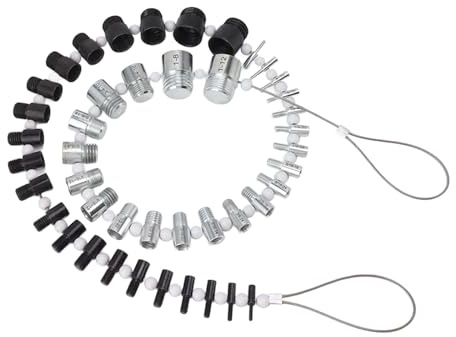 Comprobador de roscas de tuercas y pernos, juego de calibres identificadores de roscas macho-hembra de 44 piezas con tamaños métricos de 23 pulgadas y 21, juego de calibres de rosc