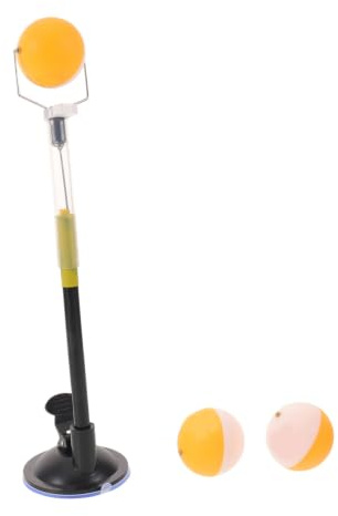 Toyvian Entraîneur de Tennis de Table à Ventouse Portable avec Rotation 360°, Matériel PVC et Alliage D'aluminium, pour Entraînement Solo à Domicile et Jeux en Famille