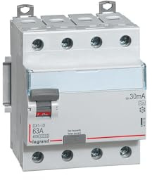 411676 Legrand - Interrupteur différentiel tétrapolaire 63A type A 30mA - 4 modules - Bornes alignées
