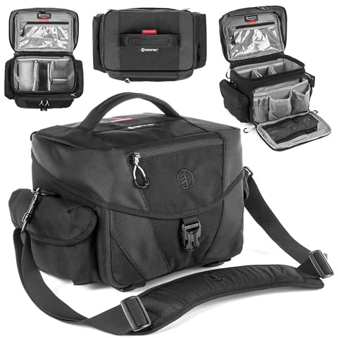 Tamrac TC-T0610 Stratus 8 Borsa Professionale, per Obbiettivi Fino a 20 cm, Nero, Adatto a DSLR, Fotocamere mirrorless, Obiettivi multipli fino a 7, Unità flash, Telefono e altri accessori