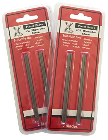 Xcalibur Tooling 82mm Reversible Hobelmesser kompatibel mit Bosch Black und Decker DeWalt Pack of 4