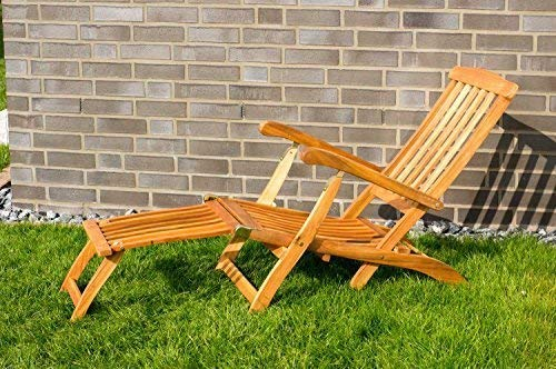 Merschbrock Trade GmbH Deckchair, Gartenliege aus Holz