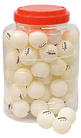 Tarro 60 Pelotas Tenis DE Mesa Softee - 40MM - Color Blanco