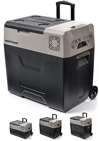 meteor thermoelektrischer Kühlschrank mit Rädern und App Steuerung per Bluetooth Elektrische Kompressor-Kühlbox 12/24V und 230V für Picknick Auto LKW Boot Camping Isolierung Kühlschrank (50 L, CX)