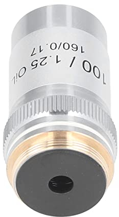100X High Power Achromatic,wissenschaftliche Ausbildung Mikroskop wissenschaftliche Ausbildung Mikroskop Objective Microscope Lens Messing verchromte Schnittstelle 20,2 mm für Mikroskopzubehör