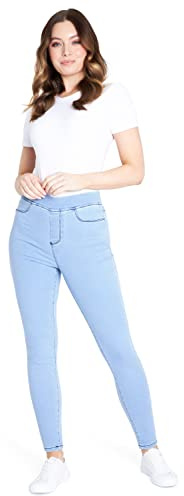 CityComfort Womens Jegging Jeans, High Waisted Stretchy Denim Leggings (Light Blue, 10)