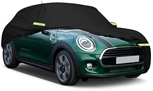 Housse de Protection Voiture Remplace pour Mini Cooper 3 Doors 2000-2022, Tous Temps Étanche Bâche Voiture avec Porte Zippée et Sangle Coupe Vent