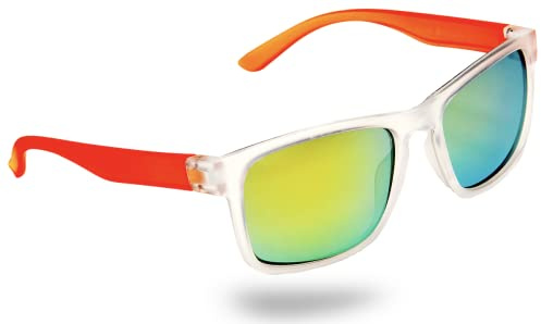 Eyelevel DYLAN Sunglasses for Boys - Crystal and Orange frame Sunglasses - 100% UVA/UVB Protection - For Boys 3-8 years
