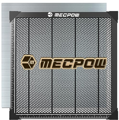 Mecpow Table de Travail en Nid d'abeille 440 x 440 x 22mm, Compatible avec Tous Les Graveur Laser, Gravure Précise, Dissipation Rapide de la Chaleur et Protection de Table