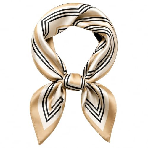 MAIRY Scarves for Women Satin Head Scarf Silk Feeling Neck Scarves Hair Wrap for Sleeping Oversized Square 27 Inch Headscarf for Women,70388