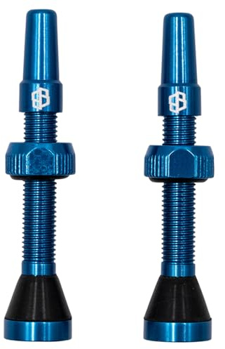 BIKE BROZ Tubeless ventilset, blå | cykelventil för slanglösa däck i mountainbike, vägcykel och Co | Tucker Tubeless kit för cykel av | BikeBroz