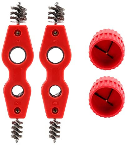 Kopinma 4 Pcs Pipe Deburring Tool, Copper Pipe Cleaner and Reamer Set, Inner-Outer Reamer Plumbing Tools Acrylic Tubing Chamfer Tool for Copper PVC PPR Pipe, Brass Aluminum Pipes