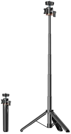 LICHIFIT Treppiede estensibile Selfie Stick per DJI Osmo Pocket 3 Lunghezza asta regolabile con giunto cardanico girevole per Insta360 ONE X3/X2