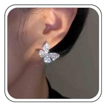 Cybche Vintage Farfalla Orecchini Di Cristallo Orecchini Farfalla Zirconia Cubica Orecchini Argento Cz Farfalla Orecchini Scintilla Pave Cristallo Orecchini Gioielli Per Le Donne