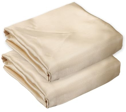 sourcing map 2 mantas de soldadura ignífugas de 240 x 180 cm, tela de fibra de vidrio resistente al calor, manta de protección contra incendios, suministros de protección de soldadura para uso
