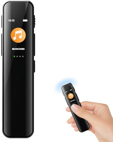 Diktiergerät Mini 64GB, Aufnahmegerät, Digitales Diktiergerät Mit Rauschunterdrückung, Audio Recorder, Diktiergerät Digital Mit Wiedergabe Für Kurse, Konferenzen