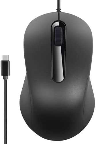 Trådbundna Möss Ergonomisk Tyst Halkfri USB Optisk Rullhjul | USB-Trådbundna Datormöss Tillbehör Optisk Rullhjul Tyst Kontor Skola Kvinnor Män Bärbar Dator Stationär Arbete Student