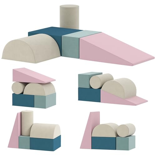 AIYAPLAY Parcours Motricité Bébé Modulable, Jouet d'escalade, 5 Pièces