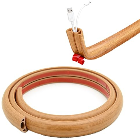 Självhäftande golv kabelbro 1 m liten kabelkanal golv kabelkanal flexibel PVC golvkabelskydd, kabelskydd till kontor, konsert etc, kabelskydd och förebyggande av snubblande fall (2 cm x 1 m)