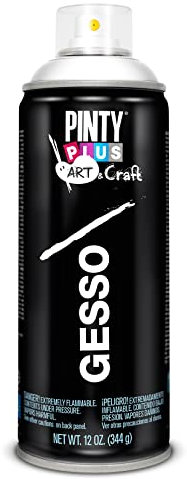 Imprimacion Gesso spray PINTYPLUS ART & CRAFT 520cc, Blanco, Estándar