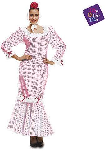 My Other Me - Disfraz de madrileña/chulapa para mujer, talla XL, color blanco (Viving Costumes MOM02328)