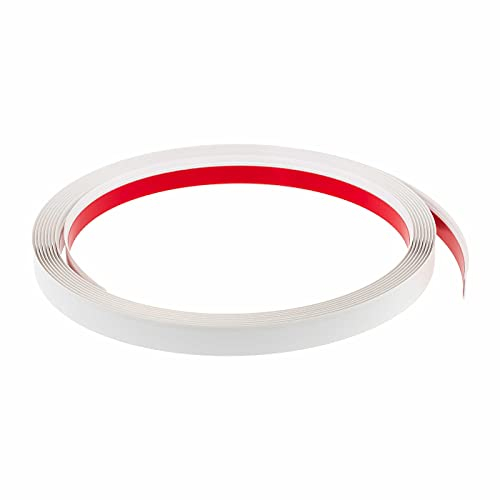 Fensterleiste Flachprofil PVC mit Lippe selbstklebend 20mm breit 10m lang Abdeckleiste