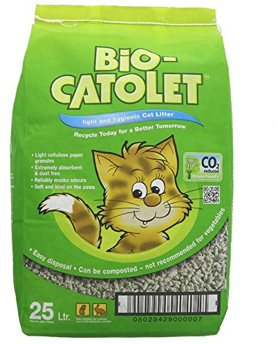 2 x 25L Bio Catolet 100% Recycled Paper Cat Litter Multi-Buy