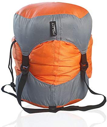 Frelaxy Compression Sack, Ultralight Sleeping Bag Stuff Sack Compression Stuff Sack - Space Saving Gear for Camping, Hiking, Backpacking (Orange, M)
