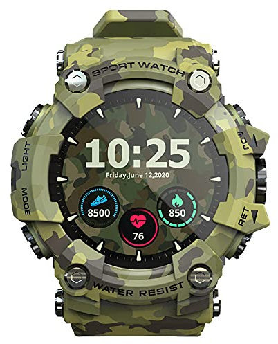 LOKMAT ATTACK Smartklocka fitnessmätare Bluetooth-klockor pulsmätare sport vattentät klocka grön