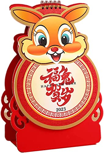 OLOTU 2023 Tischkalender Mini-Kalender, dreieckiger Stabiler Struktur-Tischkalender 2023, Flip Standing Desktop-Kalender, Home-Monatskalender Exquisit