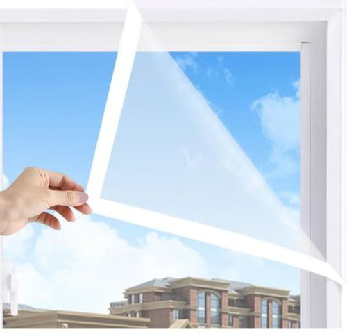AiChen 185x200cm Transparent Glazing Film-Clear Window Seal Kit to Avoid Condensation in Winters - Window Heat Blocker-White, 185x200cm(72.8x78.7in)