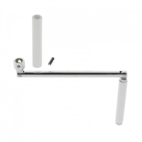 cyclingcolors Manivela articulada para persiana enrollable de acero con contramango y pasador Mecanismo para ventana ciega, mirador, Ø10 mm, longitud 255 mm