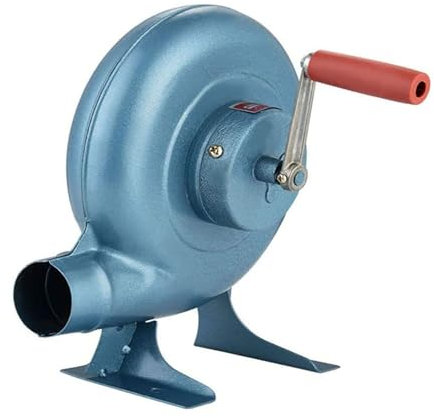 JOUFNING Briquets À Charbon Forge BBQ - Ventilateur À Popcorn À Engrenages en Fer avec Manivelle, Allume-feu pour Gril, pour Les Accessoires D'outils Cuisine Camping(350W)