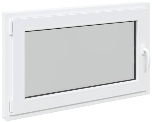 Fenêtre de Cave, Fenêtre de Sous-sol 100x70 cm oscillo-battante DIN gauche blanche