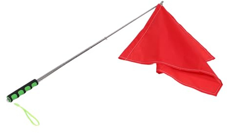 BESPORTBLE Set Bandiere Arbitro Equitazione Asta Telescopica 12 M Verde Bandiera Rossa Segnaletica per Gare e Allenamento Cavalli Kit Portatile Resistente per Eventi Sportivi All’Aperto