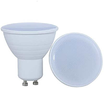 1fortunate Paket om 10, LED-lampa Ljus MR16/GU10 AC220V SMD2835 LED-lampa Plast Aluminium Spotlight(Warm white,GU10 5W AC220V)