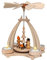 Pyramide aus Buchenholz mit Weihnachtsfiguren, ca. 24 cm