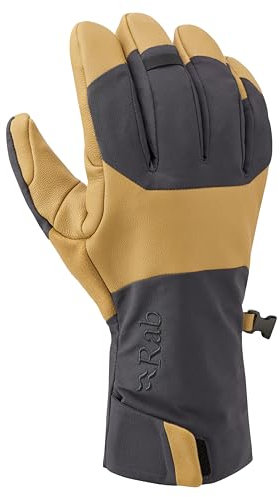 Rab Guide Lite GTX - Guanti impermeabili in pelle Gore-tex per sci e alpinismo, in acciaio, taglia XS