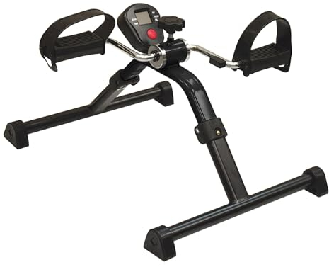Sport-Thieme Pedaltrainer klappbar mit Display | Kompakt, Leichter Mini-Bike Heimtrainer für Arme und Beine | Für Senioren, Büro, Schreibtisch | 47,5x39x25 cm | 2,2 kg | Eisen, Kunststoff