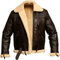 GOZYLA Leder Winterjacke Dickere Herren Lammfell Schaffell Leder Fliegen Fliegerjacke Pelzkragen Revers Mode Lederjacke (Color : Dark Coffee Color, Size : M)