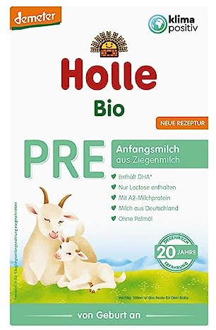 Holle Babyfood Bio Anfangsmilch, PRE aus Ziegenmilch von Geburt an, 400g (12)
