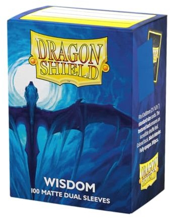 Dragon Shield | Matte Dual Standard Size Card Sleeves | 100 CT - Smooth & Tough Premium TCG Sleeves - Compatible with Pokemon, Flesh & Blood, One Piece & Magic The Gathering | Wisdom